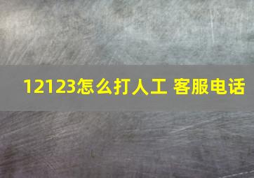 12123怎么打人工 客服电话